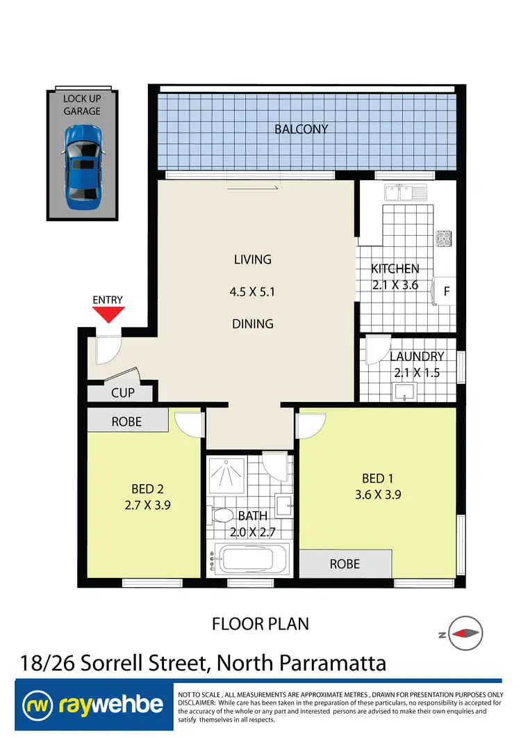 Floorplan of Homely apartment listing, 18/26 Sorrell Street, North Parramatta NSW 2151