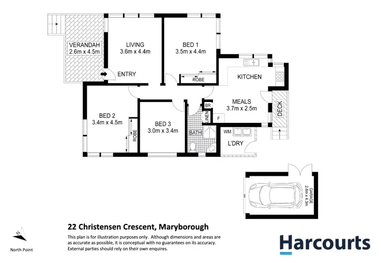 Floorplan of Homely house listing, 22 Christensen Crescent, Maryborough QLD 4650
