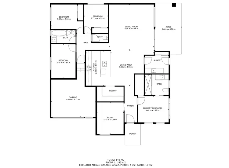 Floorplan of Homely house listing, 43 Baylis Street, Baranduda VIC 3691