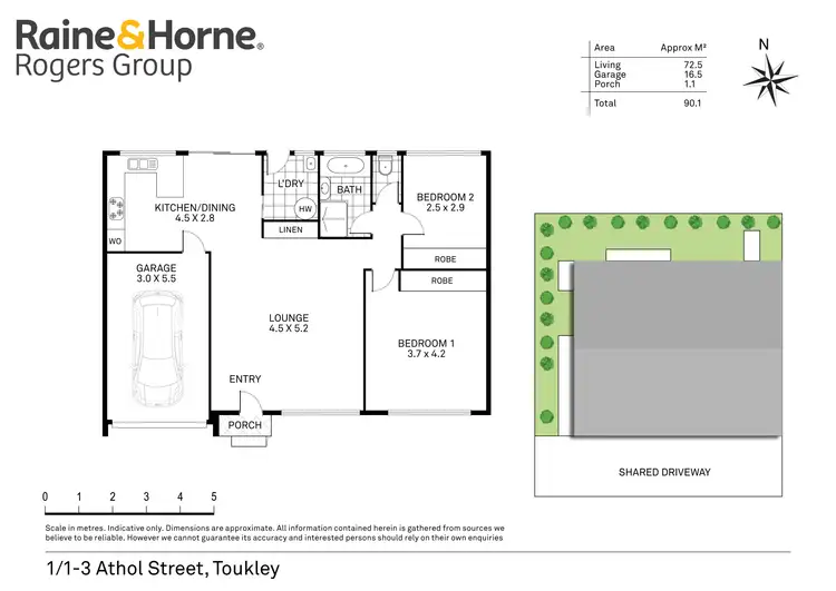 Floorplan of Homely unit listing, 1/1-3 Athol Street, Toukley NSW 2263