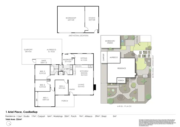 Floorplan of Homely house listing, 1 Ariel Place, Coolbellup WA 6163