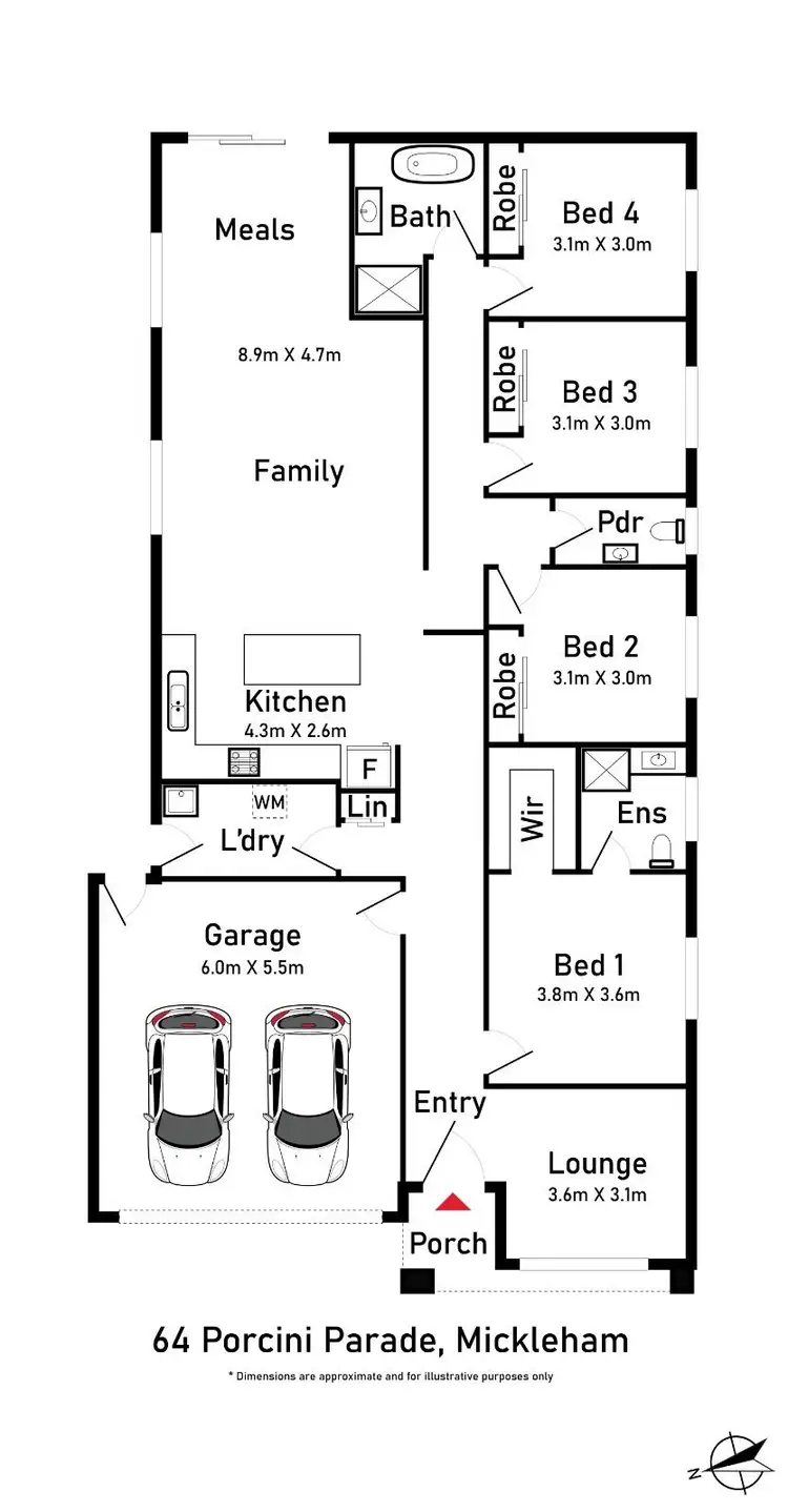 Floorplan of Homely house listing, 64 Porcini Parade, Mickleham VIC 3064