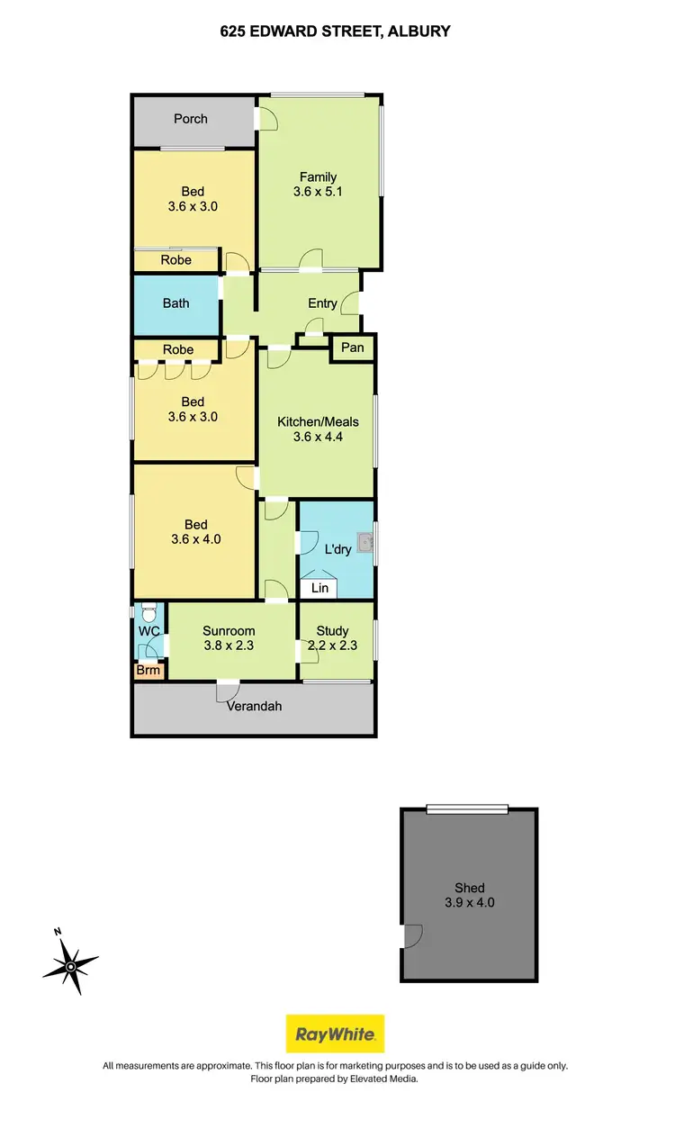 Floorplan of Homely house listing, 625 Edward Street, Albury NSW 2640