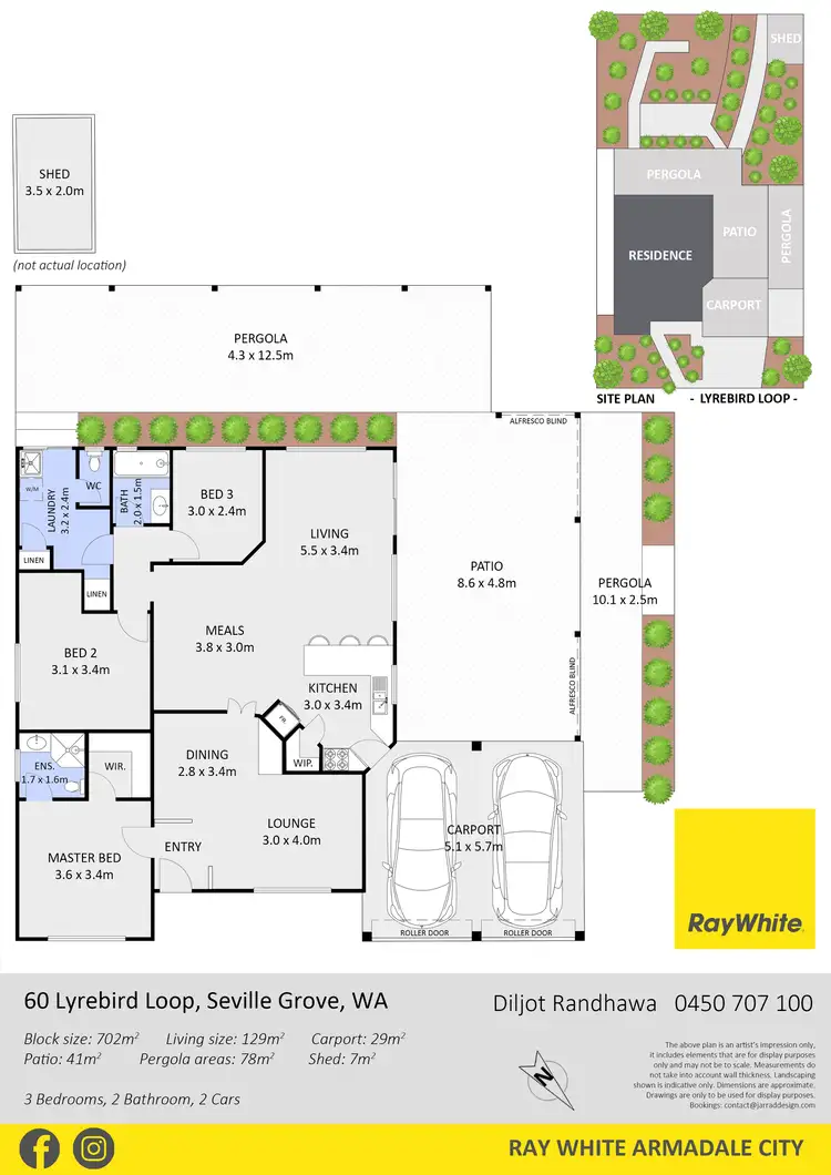 Floorplan of Homely house listing, 60 Lyrebird Loop, Seville Grove WA 6112