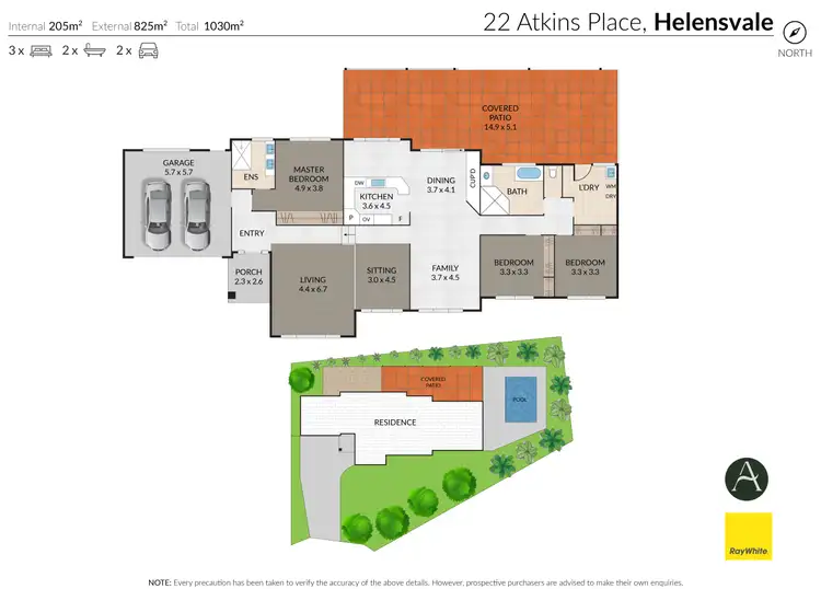Floorplan of Homely house listing, 22 Atkins Place, Helensvale QLD 4212