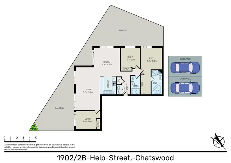 Floorplan of Homely apartment listing, 1902/2B Help Street, Chatswood NSW 2067