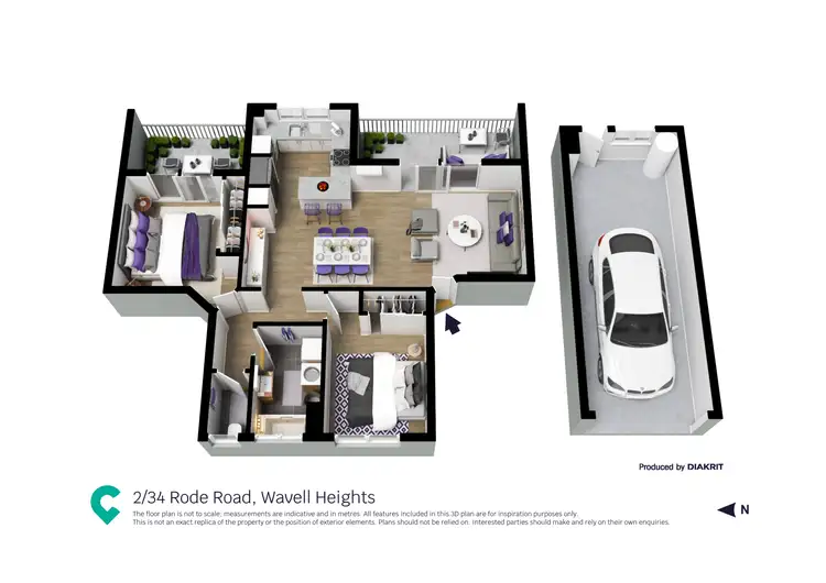 Floorplan of Homely unit listing, 2/34 Rode Road, Wavell Heights QLD 4012