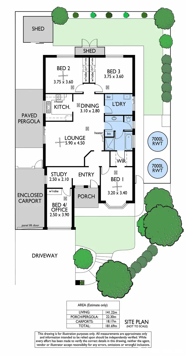 Floorplan of Homely house listing, 1 Littler Drive, Fairview Park SA 5126