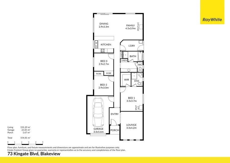 Floorplan of Homely house listing, 73 Kingate Boulevard, Blakeview SA 5114