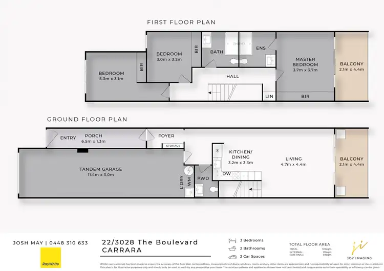 Floorplan of Homely townhouse listing, 22/3028 The Boulevard, Carrara QLD 4211