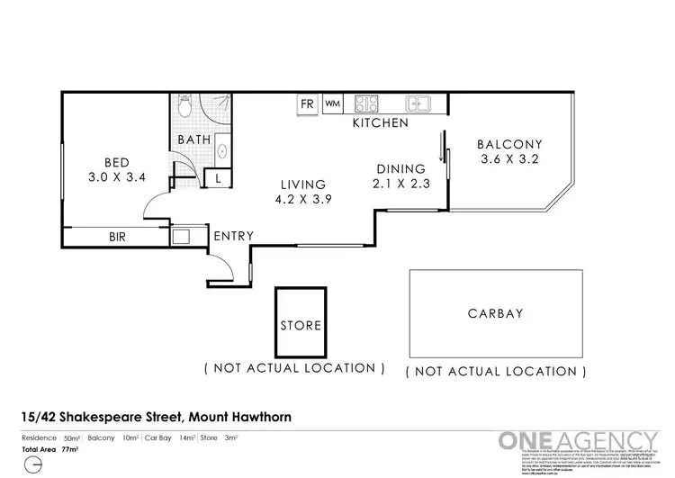 Floorplan of Homely apartment listing, 15/42 Shakespeare Street, Mount Hawthorn WA 6016