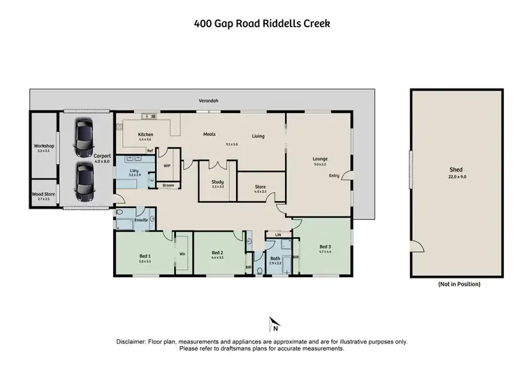 Floorplan of Homely house listing, 400 Gap Road, Riddells Creek VIC 3431
