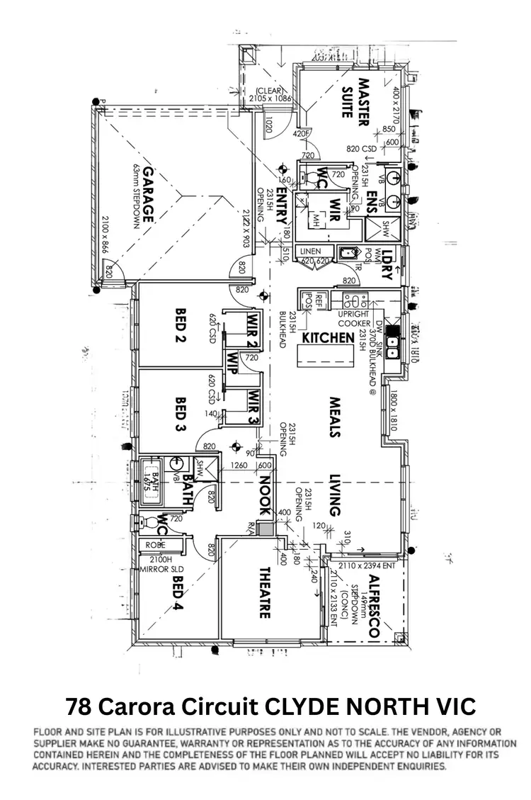 Floorplan of Homely house listing, 78 Carora Circuit, Clyde North VIC 3978