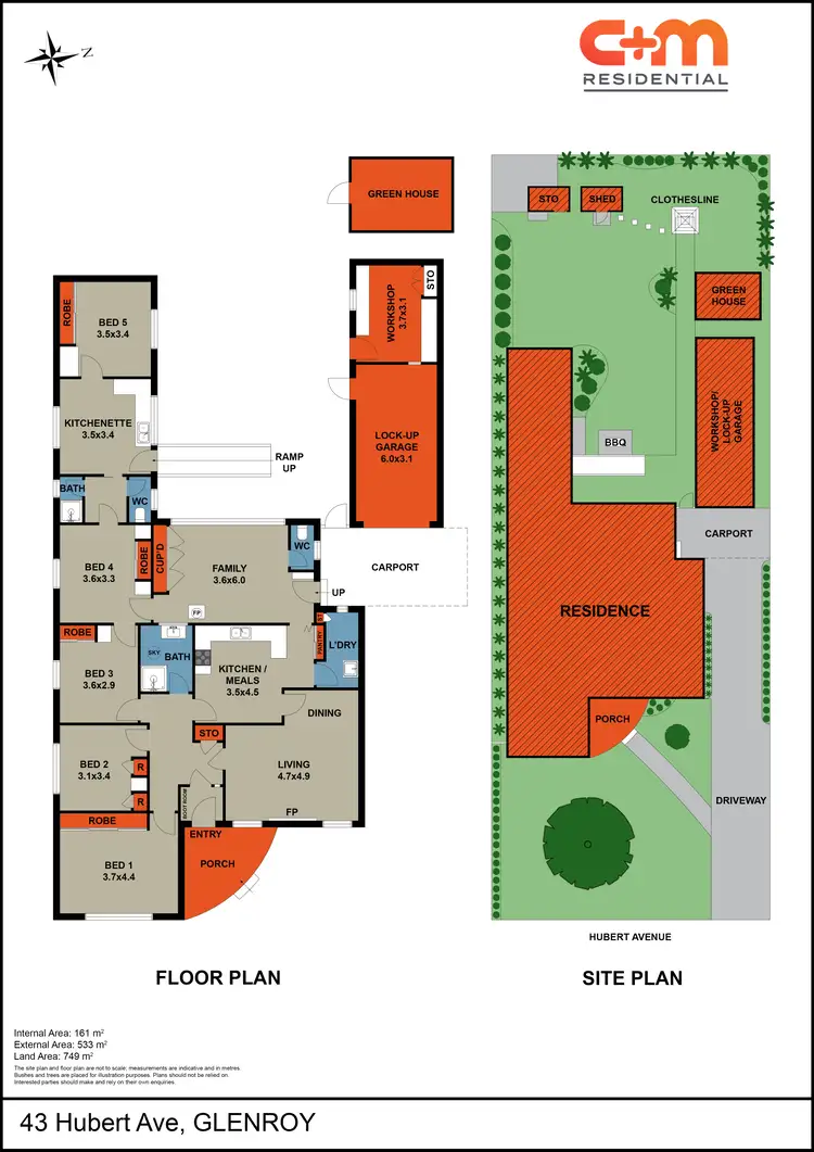 Floorplan of Homely house listing, 43 Hubert Avenue, Glenroy VIC 3046