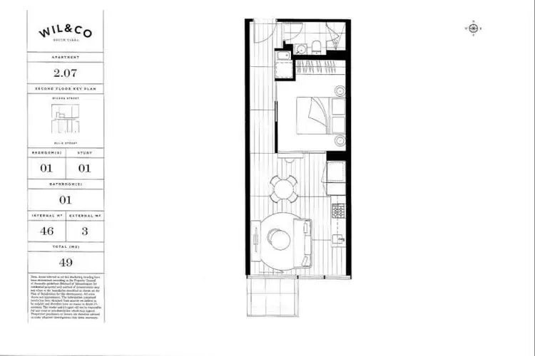 Floorplan of Homely apartment listing, 207/36 Wilson Street, South Yarra VIC 3141