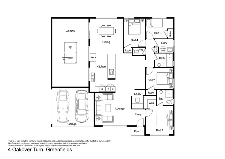 Floorplan of Homely house listing, 4 Oakover Turn, Greenfields WA 6210