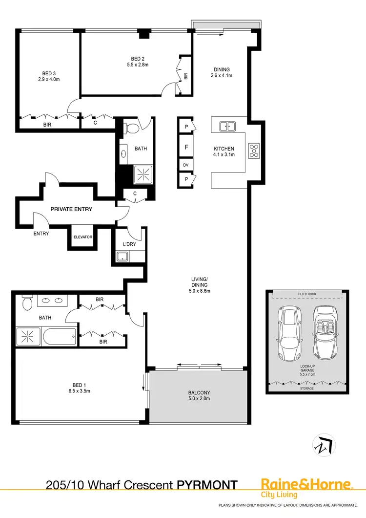 Floorplan of Homely apartment listing, 205/8-14 Wharf Crescent, Pyrmont NSW 2009