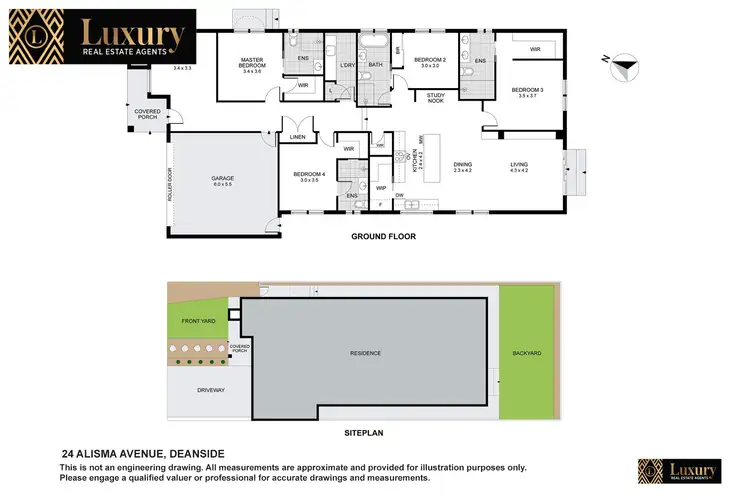 Floorplan of Homely house listing, 24 ALISMA AVENUE, Deanside VIC 3336