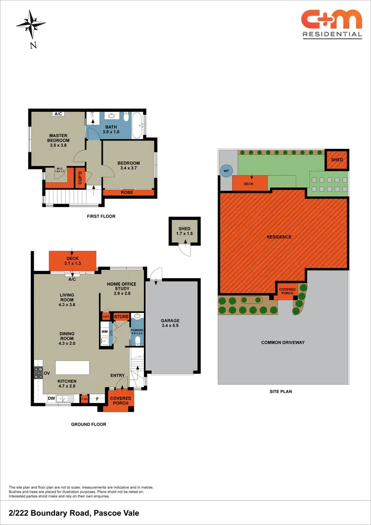 Floorplan of Homely townhouse listing, 2/222 Boundary Road, Pascoe Vale VIC 3044