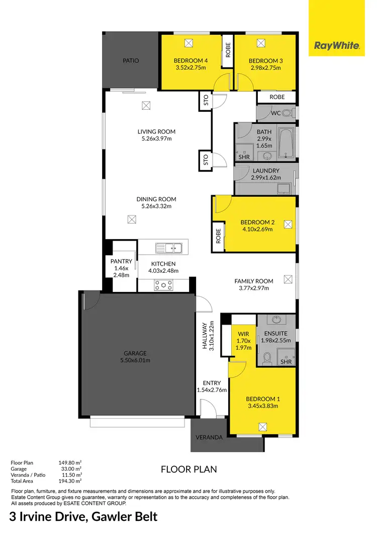 Floorplan of Homely house listing, 3 Irvine Drive, Gawler Belt SA 5118