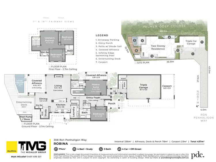 Floorplan of Homely house listing, 308 Ron Penhaligon Way, Robina QLD 4226