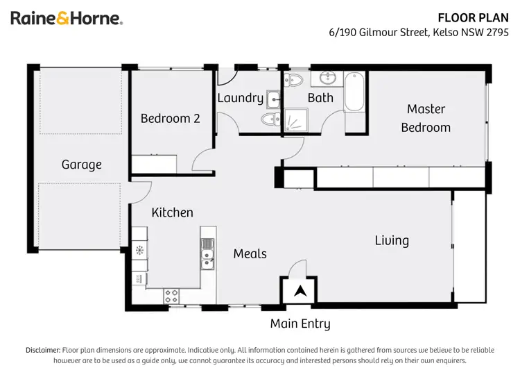 Floorplan of Homely unit listing, 6/190 Gilmour Street, Kelso NSW 2795