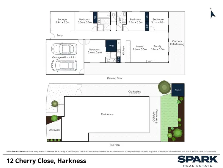 Floorplan of Homely house listing, 12 Cherry Close, Melton West VIC 3337