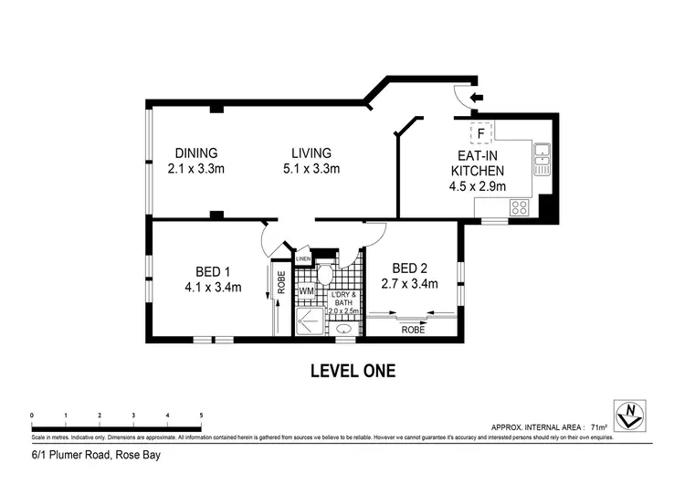 Floorplan of Homely apartment listing, 6/1 Plumer Road, Rose Bay NSW 2029