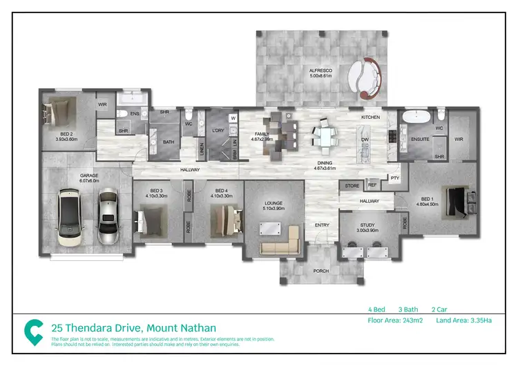 Floorplan of Homely house listing, 25 Thendara Dr, Mount Nathan QLD 4211