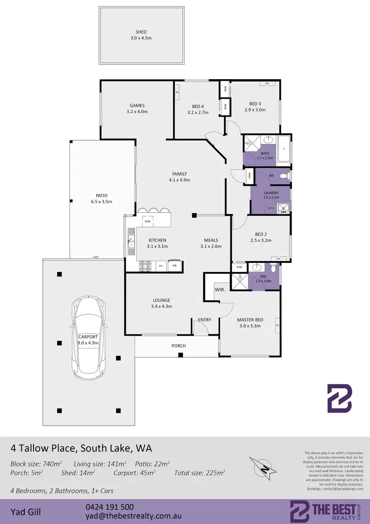 Floorplan of Homely house listing, 4 Tallow Place, South Lake WA 6164