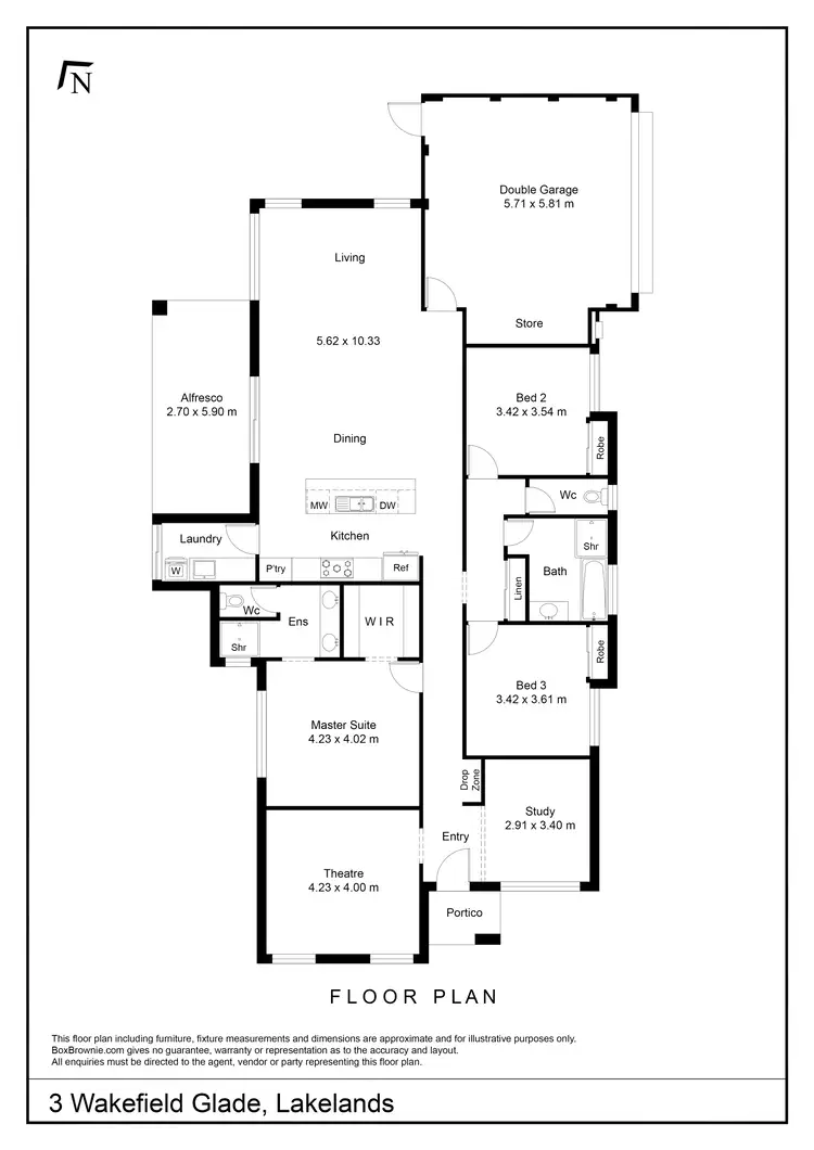 Floorplan of Homely house listing, 3 Wakefield Glade, Lakelands WA 6180