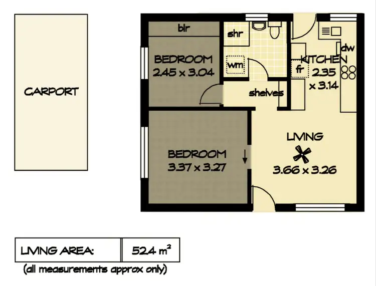 Floorplan of Homely unit listing, 9/5 Crozier Terrace, Oaklands Park SA 5046