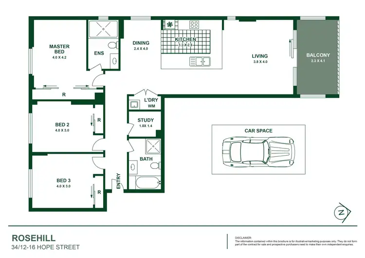 Floorplan of Homely apartment listing, 34/12-16 Hope Street, Rosehill NSW 2142
