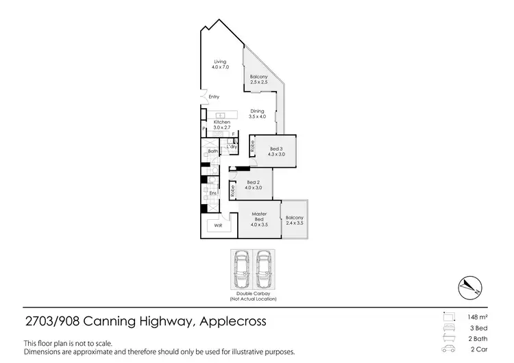Floorplan of Homely apartment listing, 2703/908 Canning Highway, Applecross WA 6153