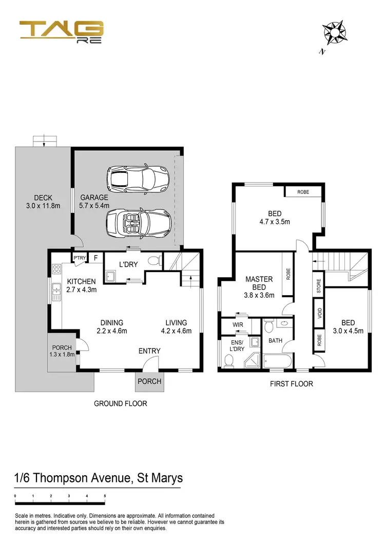 Floorplan of Homely townhouse listing, 1/6 Thompson Avenue, St Marys NSW 2760