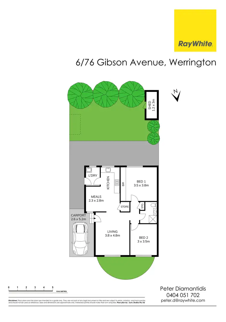 Floorplan of Homely villa listing, 6/76 Gibson Avenue, Werrington NSW 2747