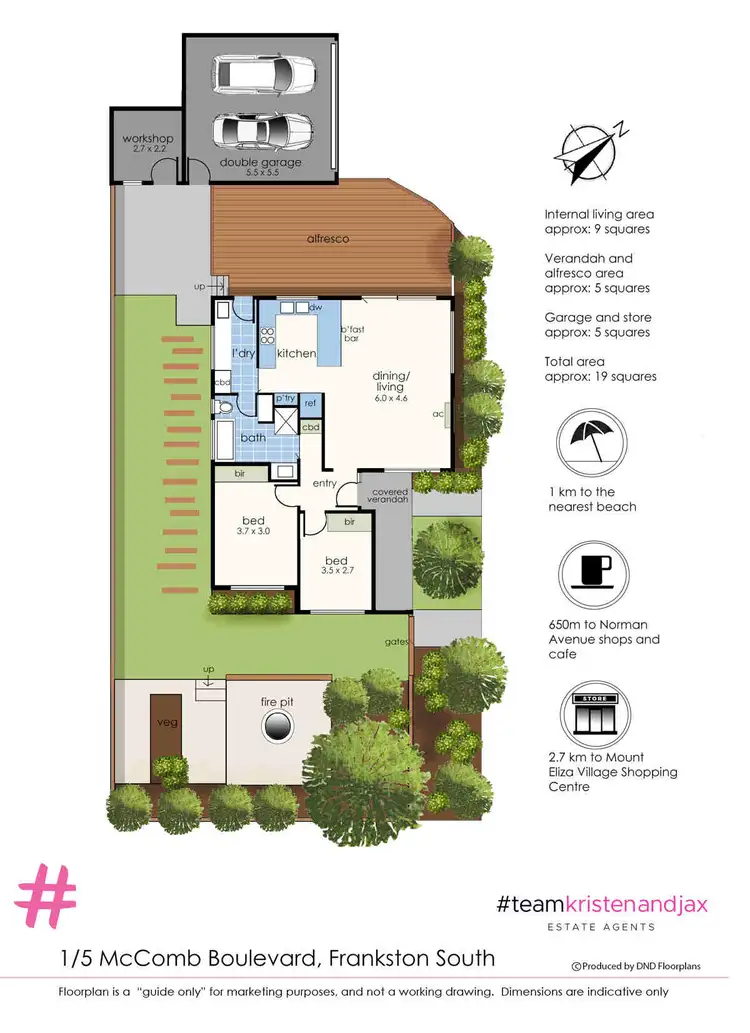 Floorplan of Homely unit listing, 1/5 Mccomb Boulevard, Frankston South VIC 3199