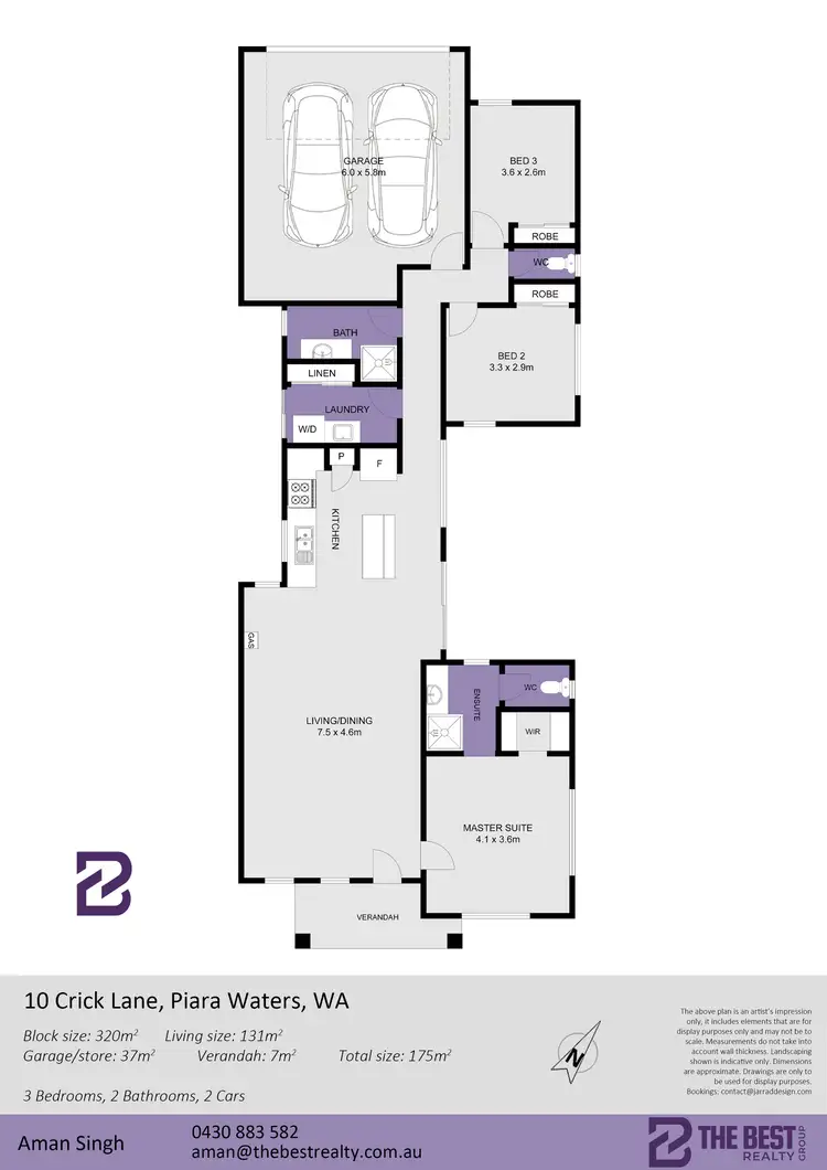 Floorplan of Homely house listing, 10 Crick Lane, Piara Waters WA 6112