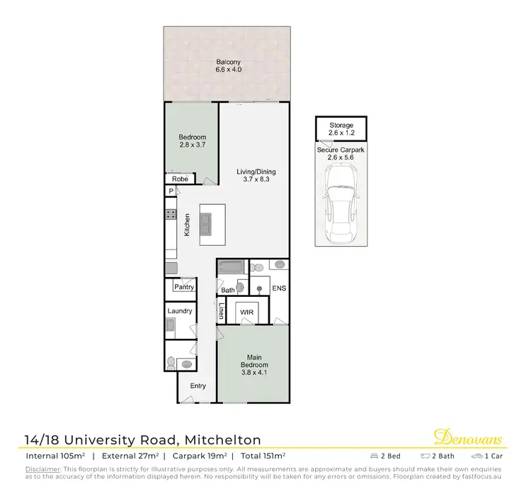 Floorplan of Homely apartment listing, 14/18 University Road, Mitchelton QLD 4053