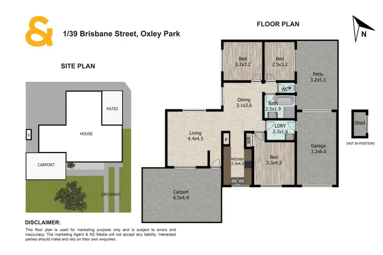 Floorplan of Homely villa listing, 1/39 Brisbane Street, Oxley Park NSW 2760