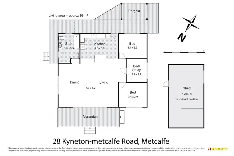 Floorplan of Homely house listing, 28 Kyneton-Metcalfe Road, Metcalfe VIC 3448
