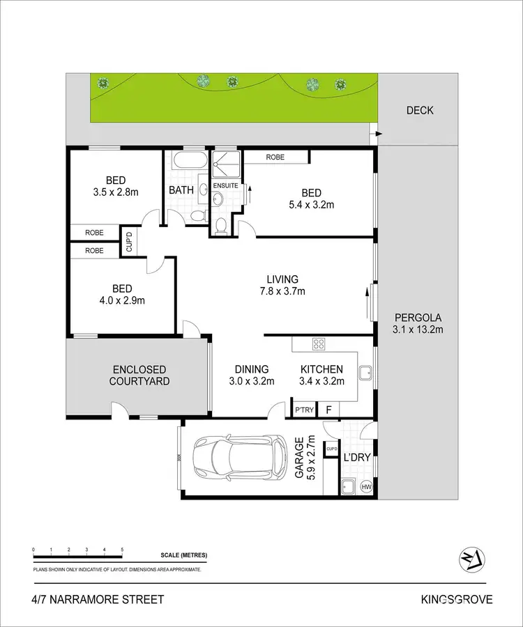 Floorplan of Homely villa listing, 4/7 Narramore Street, Kingsgrove NSW 2208