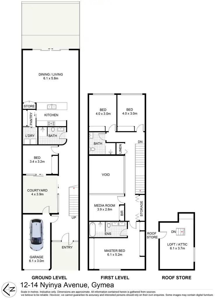 Floorplan of Homely semi-detached listing, 18A-18C Nyinya Avenue, Gymea NSW 2227