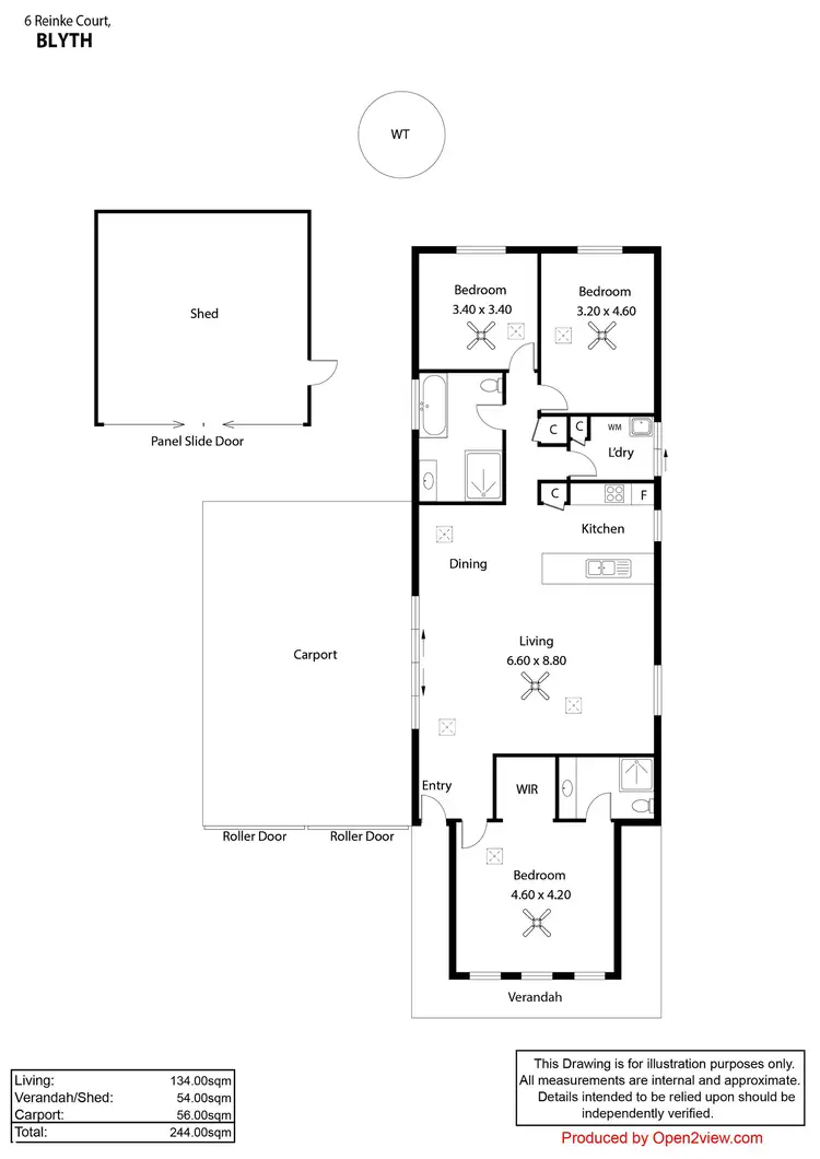 Floorplan of Homely house listing, 6 Reinke Court, Blyth SA 5462