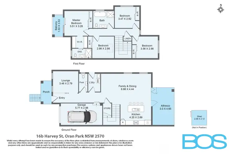 Floorplan of Homely semi-detached listing, 16 Harvey Street, Oran Park NSW 2570