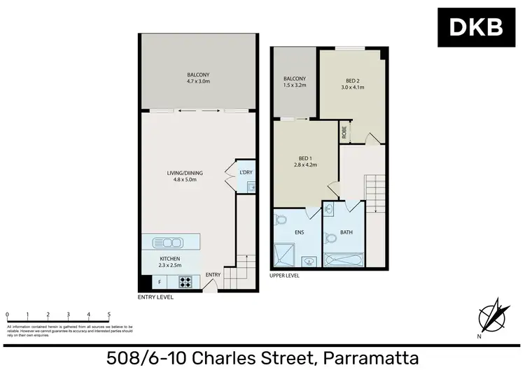 Floorplan of Homely apartment listing, 508/6-10 Charles Street, Parramatta NSW 2150