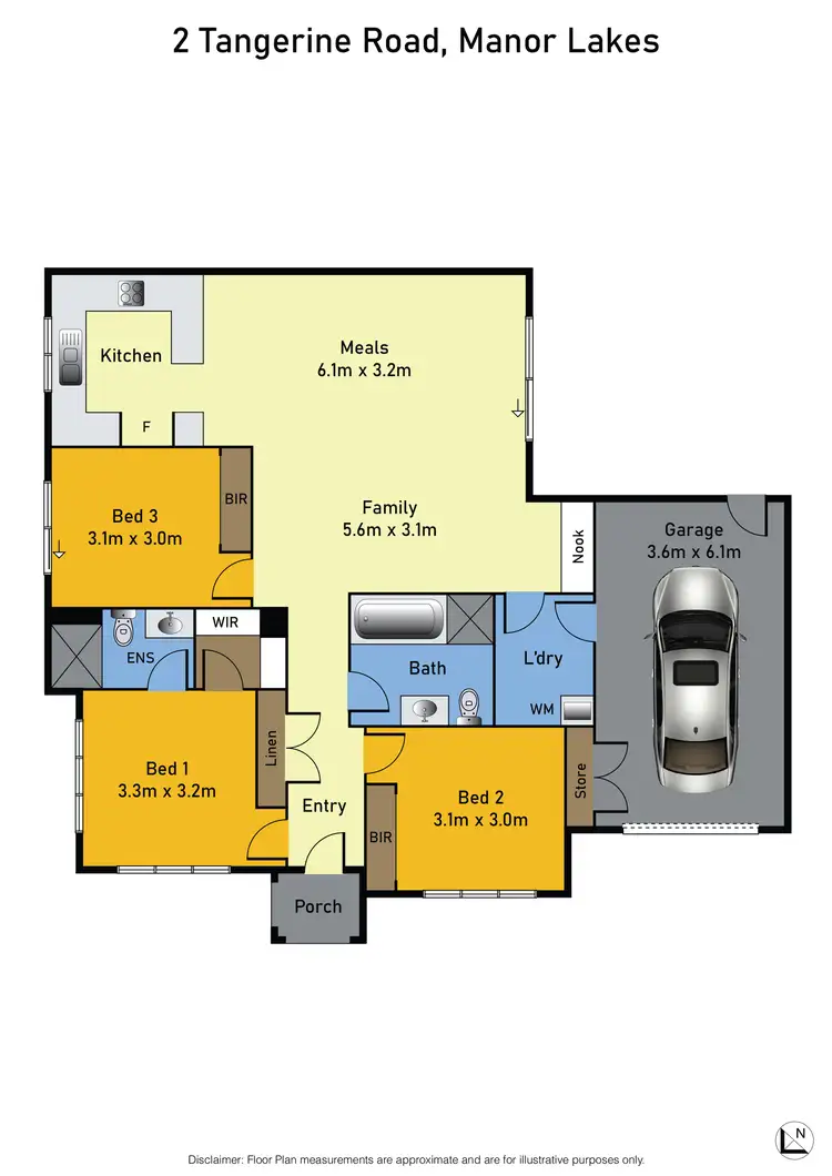 Floorplan of Homely house listing, 2 Tangerine Road, Manor Lakes VIC 3024