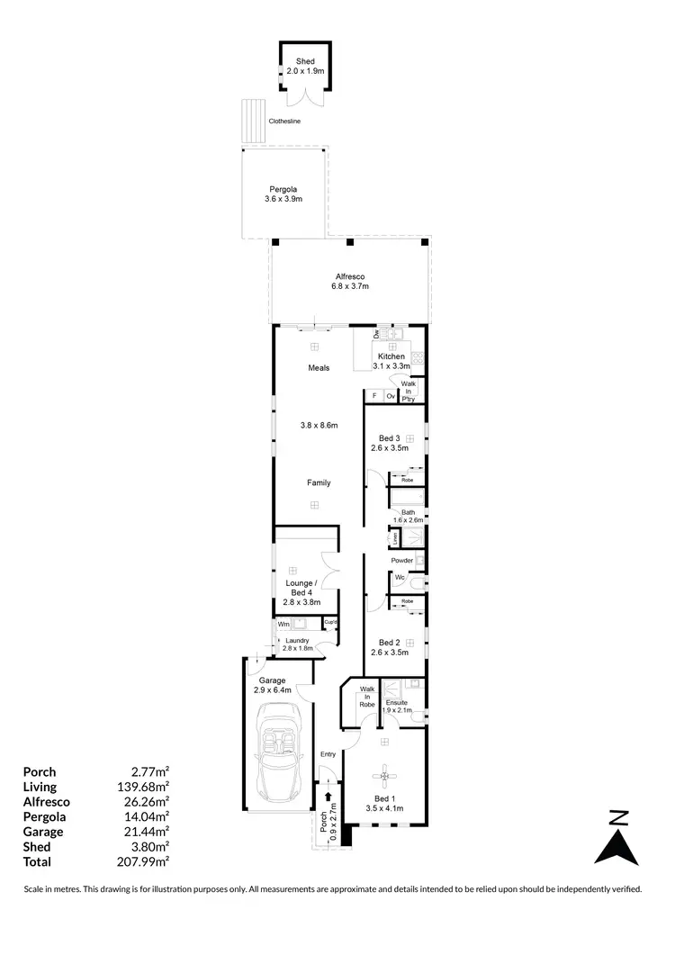 Floorplan of Homely house listing, 52 Folland Avenue, Northfield SA 5085
