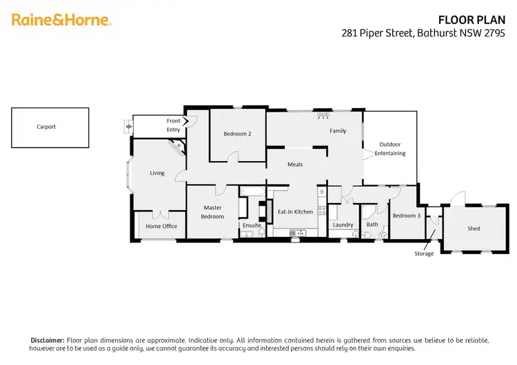 Floorplan of Homely house listing, 281 Piper Street, Bathurst NSW 2795
