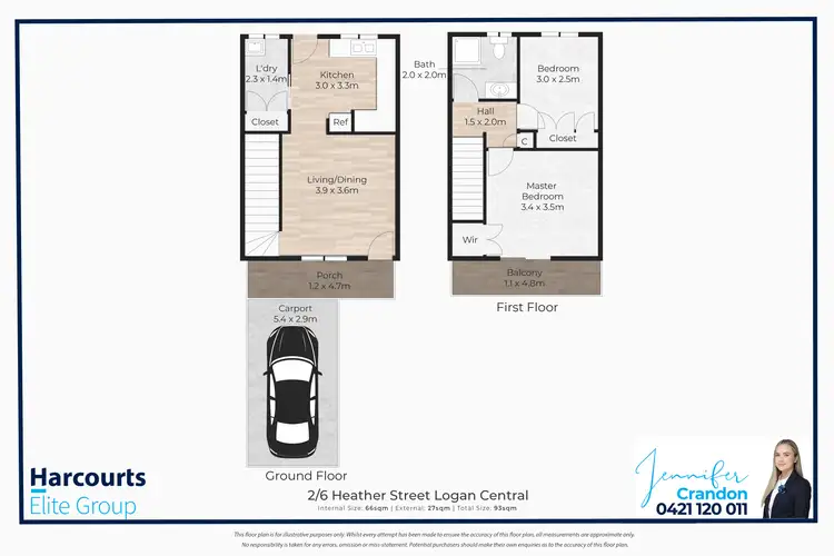 Floorplan of Homely townhouse listing, 2/6 Heather Street, Logan Central QLD 4114